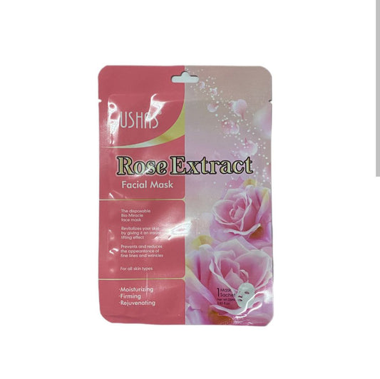 Mascarilla facial con extracto de rosas