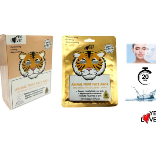 Mascarilla facial hidratante animal print - Yeslove