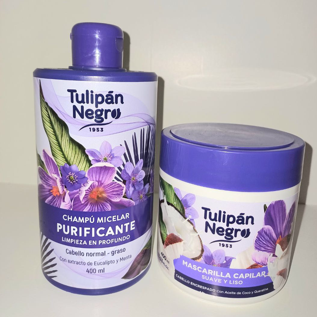 Pack champú purificante y mascarilla - Tulipán negro