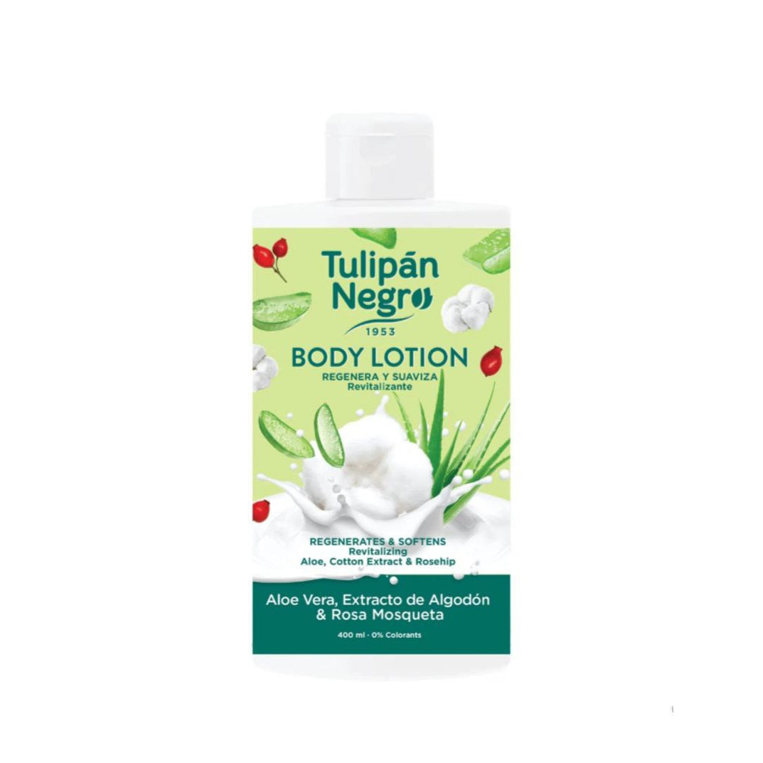 body lotion extracto de algodón tulipán negro