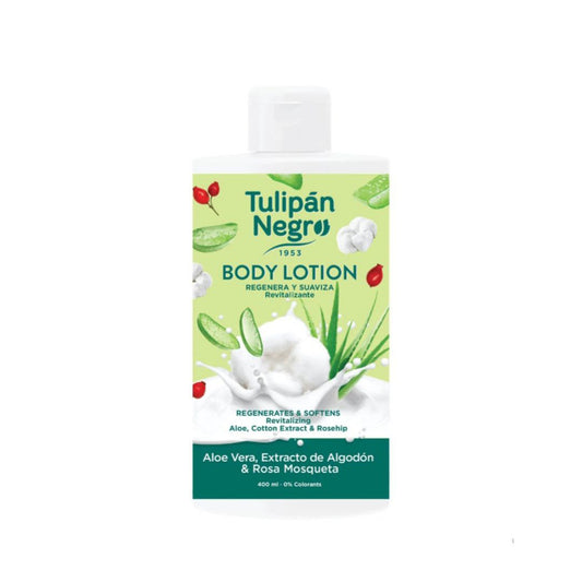 body lotion extracto de algodón tulipán negro