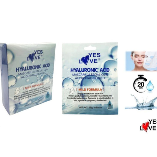 Mascarilla facial con ácido hialurónico- Yeslove